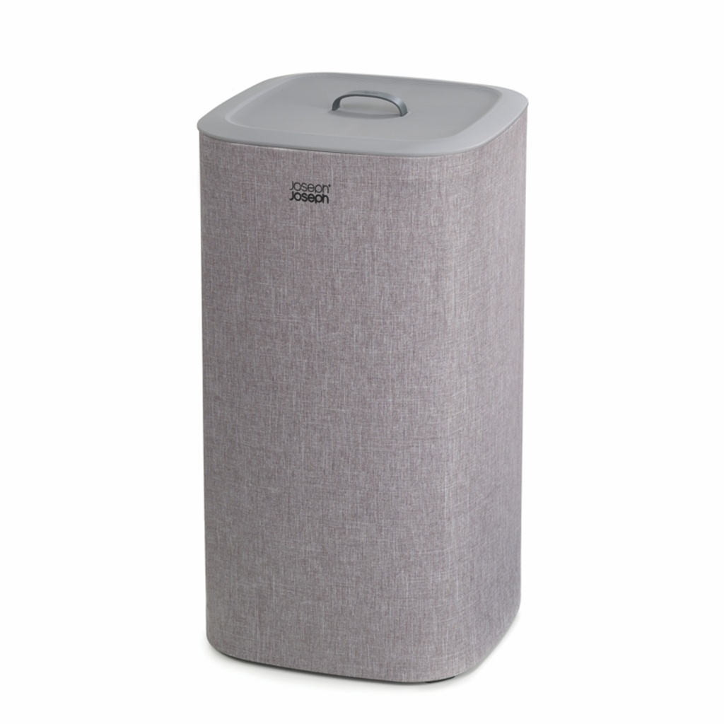 Panier à linge joseph 60l avec couvercle gris