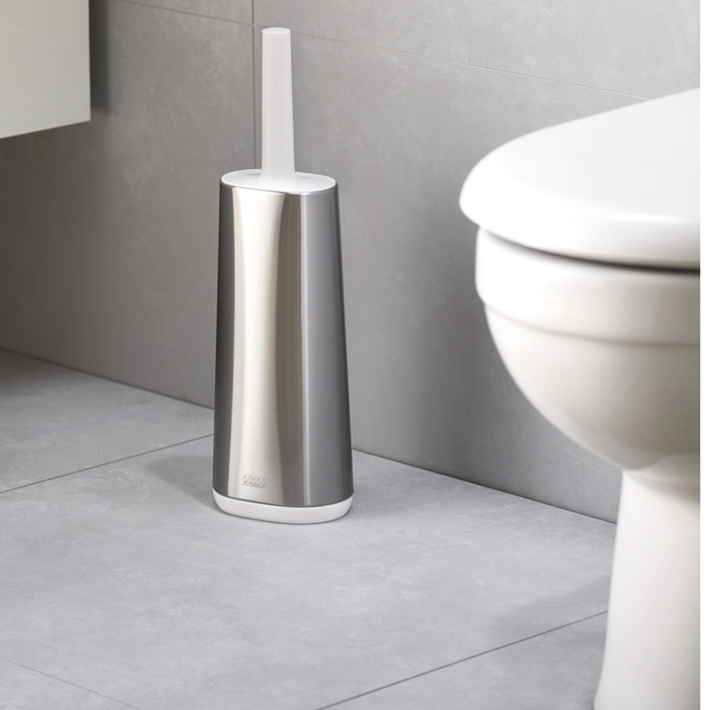 [6DAN-7070517SS] Brosse de toilette flex inox et blanche