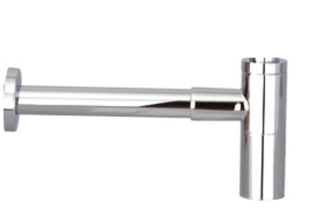 Siphon decoratif rond chrome