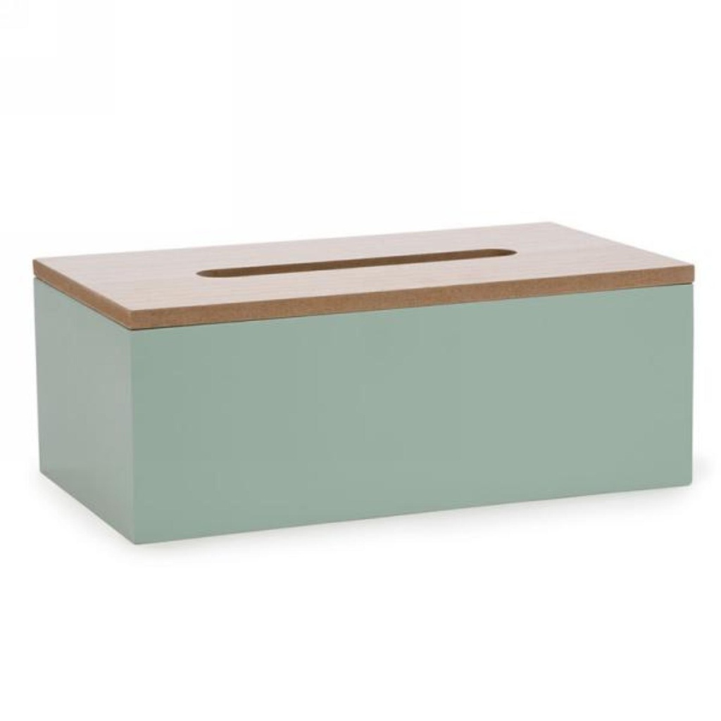 [6AT-LH4211] Boite de mouchoir en bois menthe