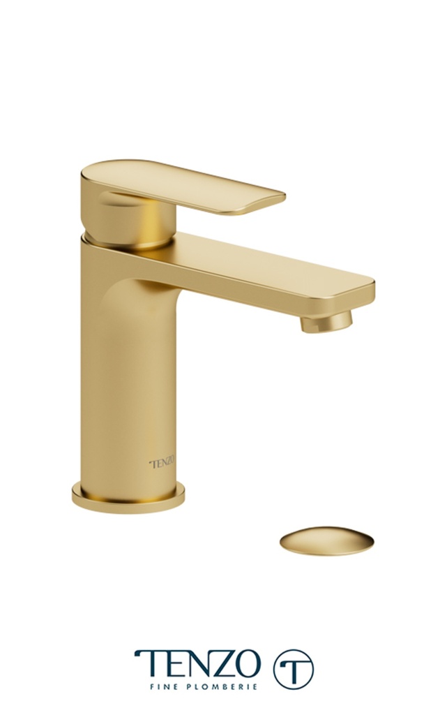[1LBT-DE11-P-BG] Robinet de lavabo delano or brossé avec drain inclu