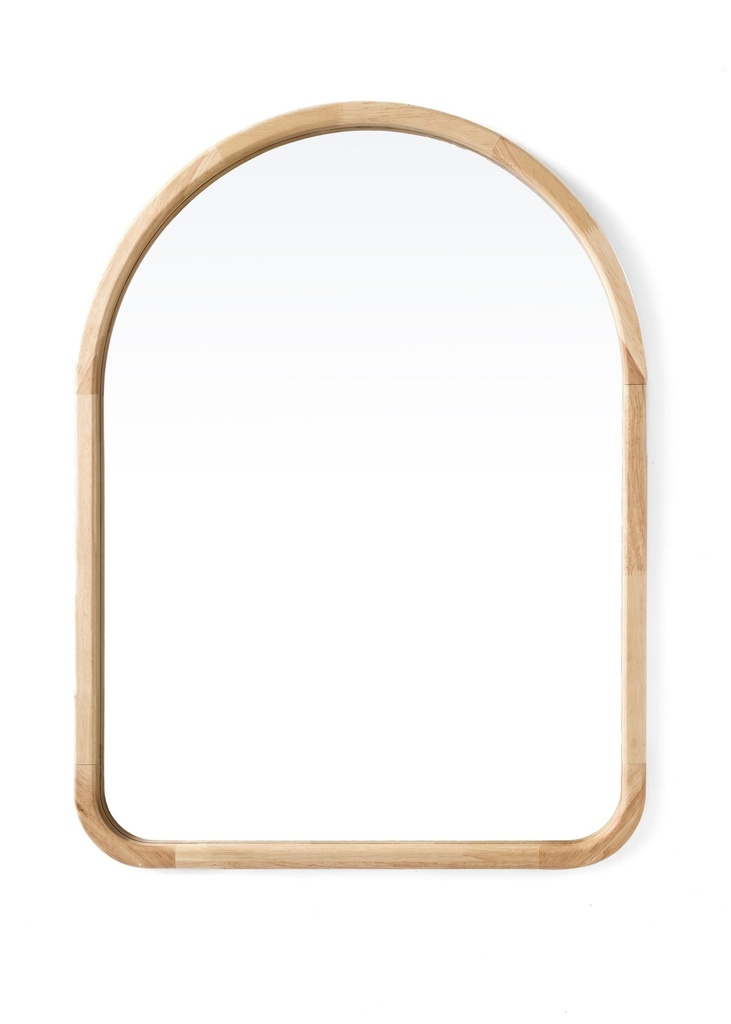 [5CP-B7540032] MIROIR EN ARCHE NIEVE EN BOIS NATUREL 24X32