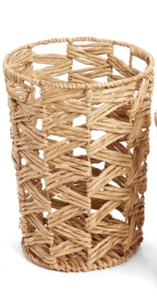Grand panier/cache-pot en rotin naturel