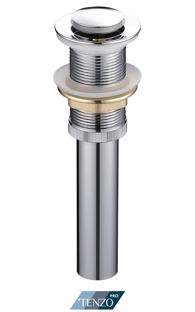 Drain de lavabo pop-up sans trop-plein chrome