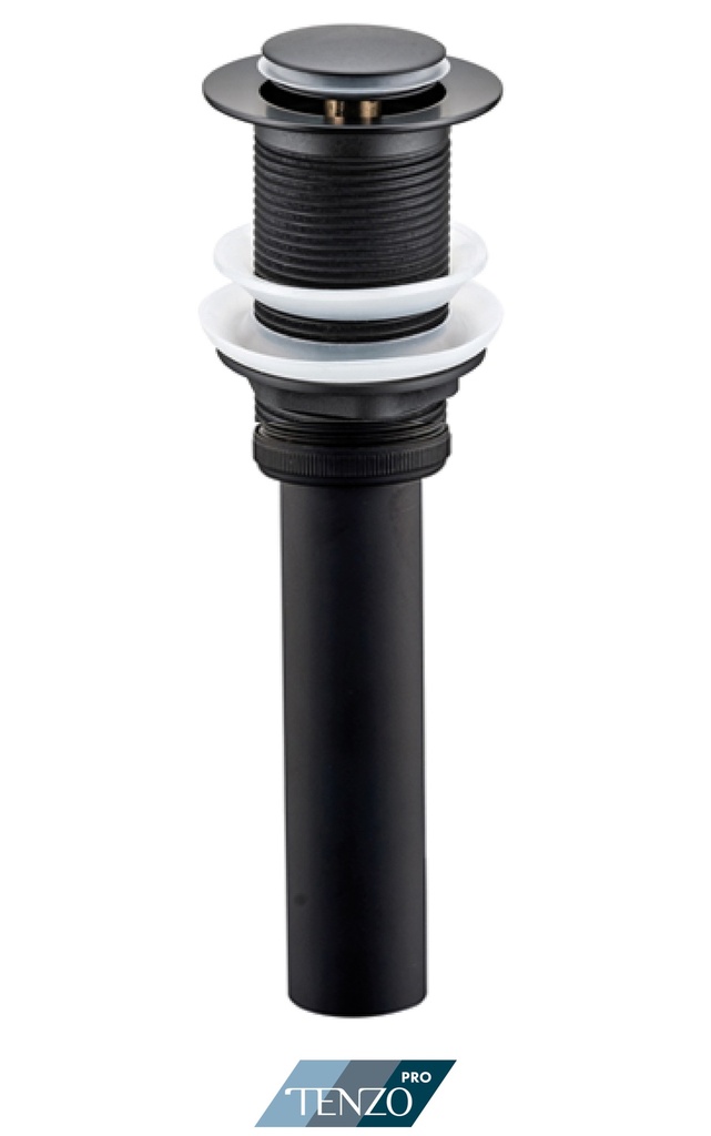 Drain de lavabo pop-up sans trop-plein noir mat