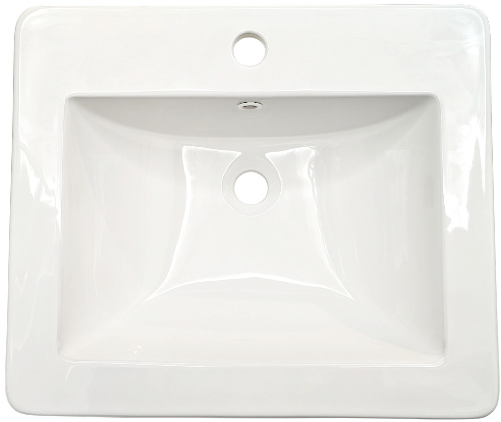 [1LIG-8530] Lavabo harold 21 x 18 a encastrer porcelaine blanc