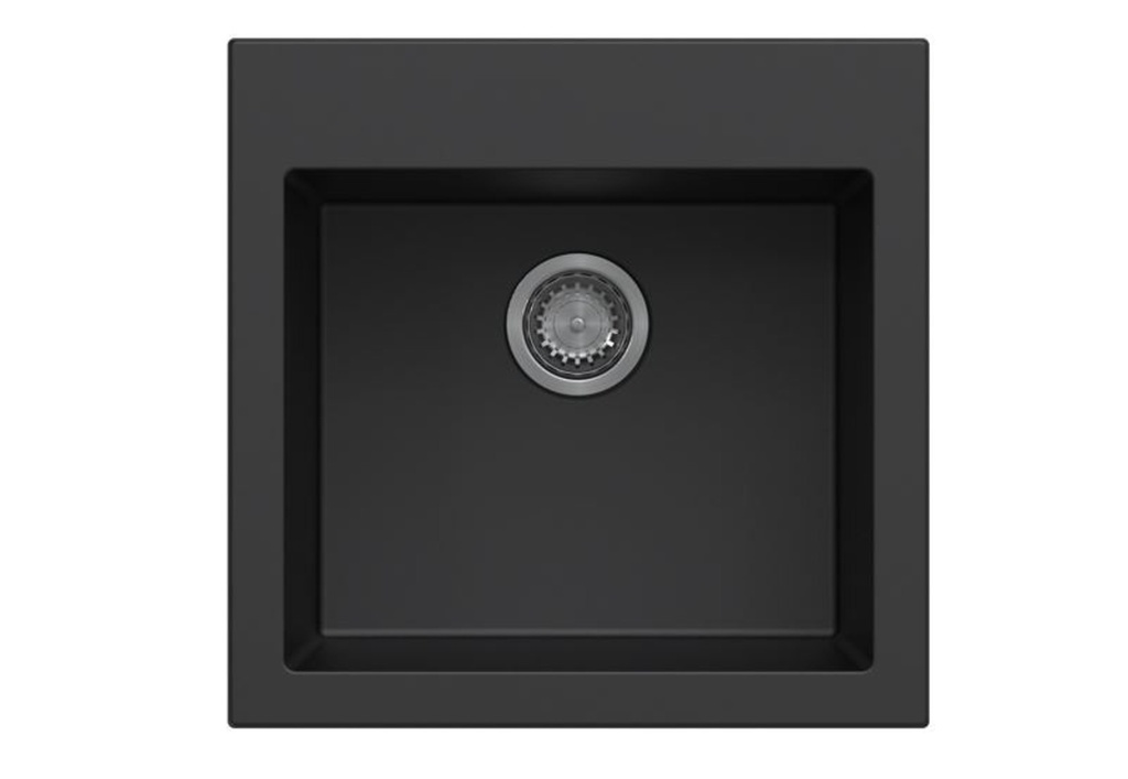[1LX-LXGRS21TM-DBK] Évier sur plan une cuve silgranit 21po noir foncé