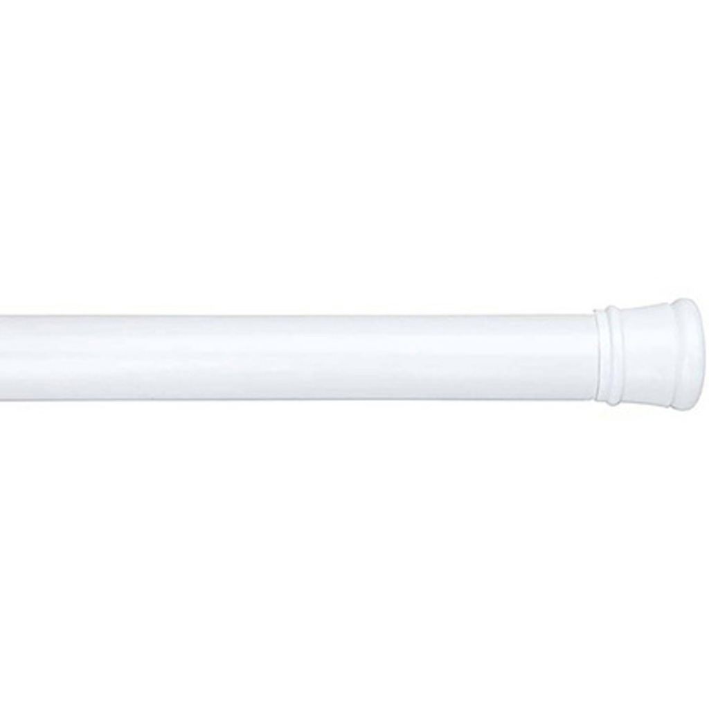Pole à rideau de douche à tension 41-76po blanc