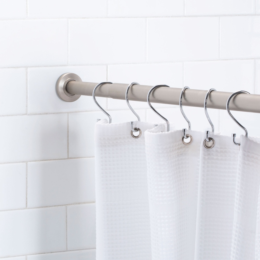 Pôle a rideau de douche ajustable de 41-76po nickel satiné