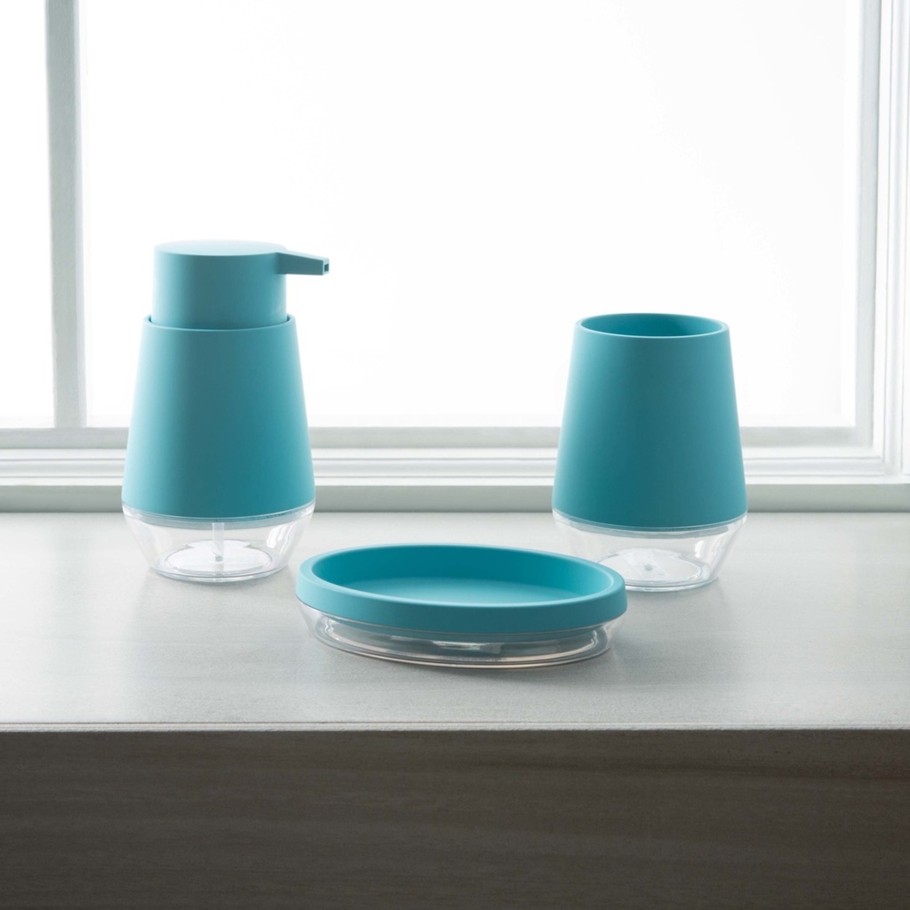 Verre oslo en plastique clair/aqua
