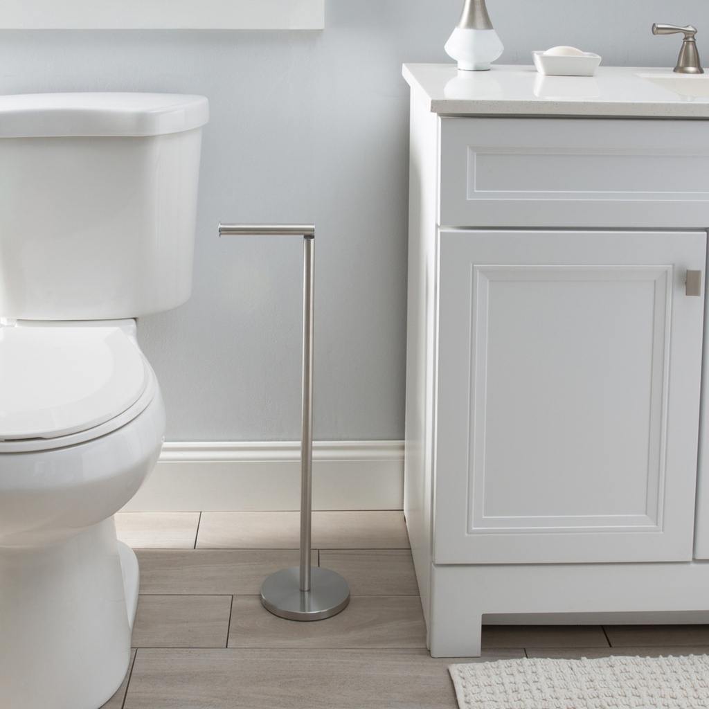 Porte papier de toilette lira avec flip nickel satine