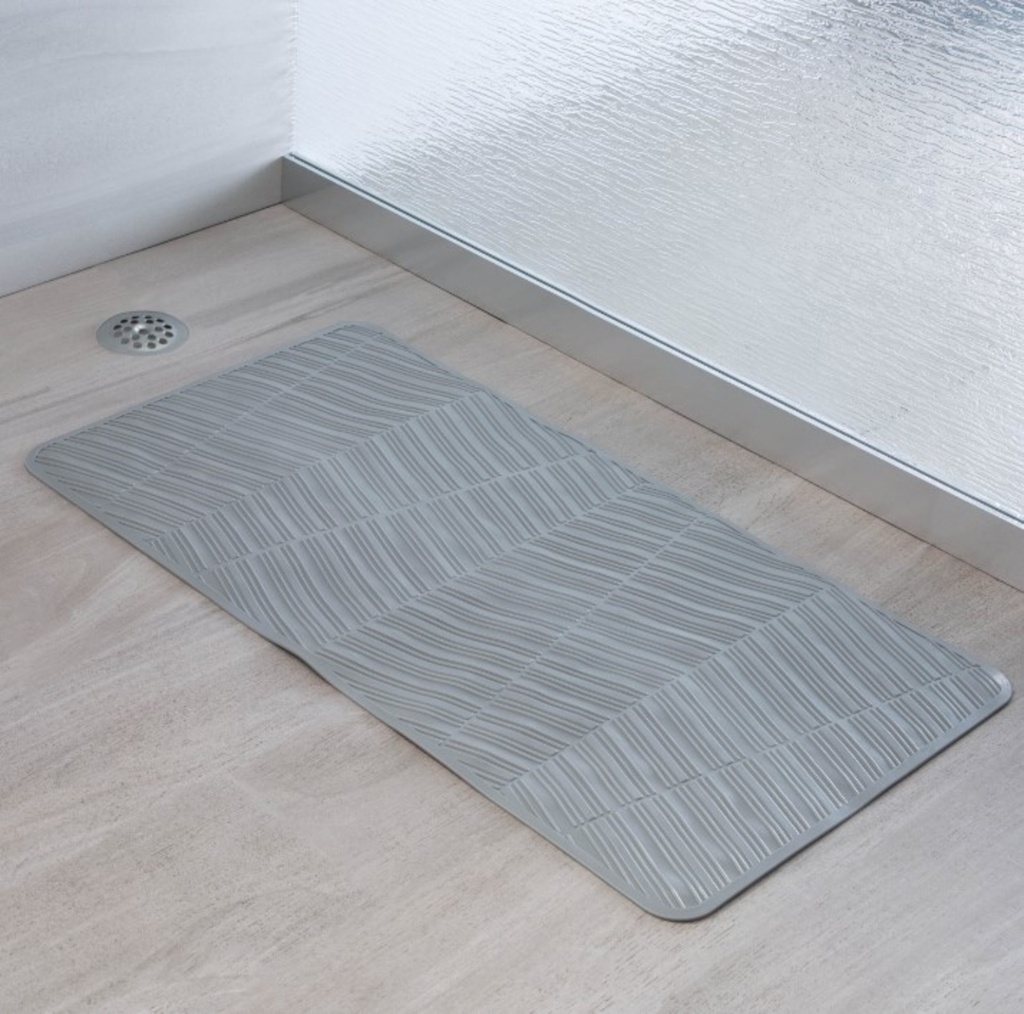 Tapis de bain anti-derapant jove gris 26-1/2 X 14-1/2