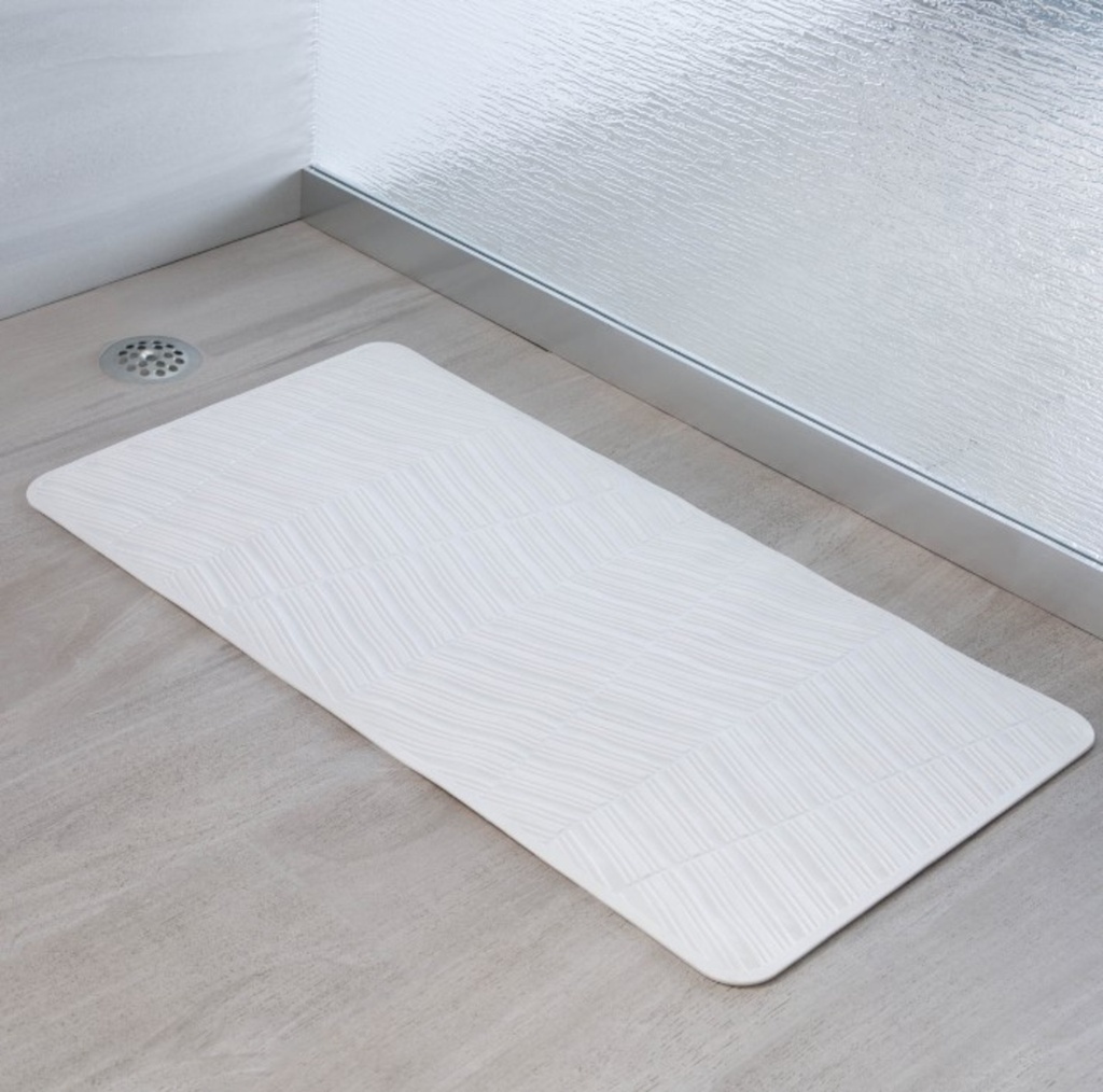 Tapis de bain anti-dérapant jove blanc 26-1/2 x 14-1/2