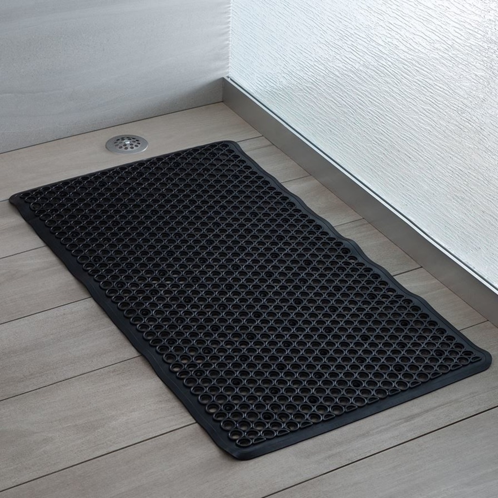 Tapis de douche/bain anti-dérapant burk 28-1/2 x 16 noir