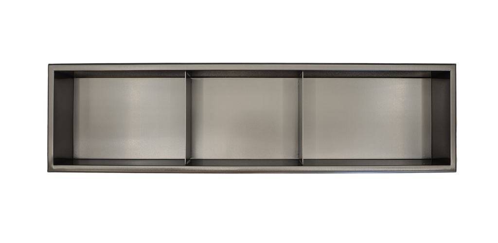 [1LIG-WNT3709-3-B] Niche triple verticale 37 x 9 x 3 stainless fume