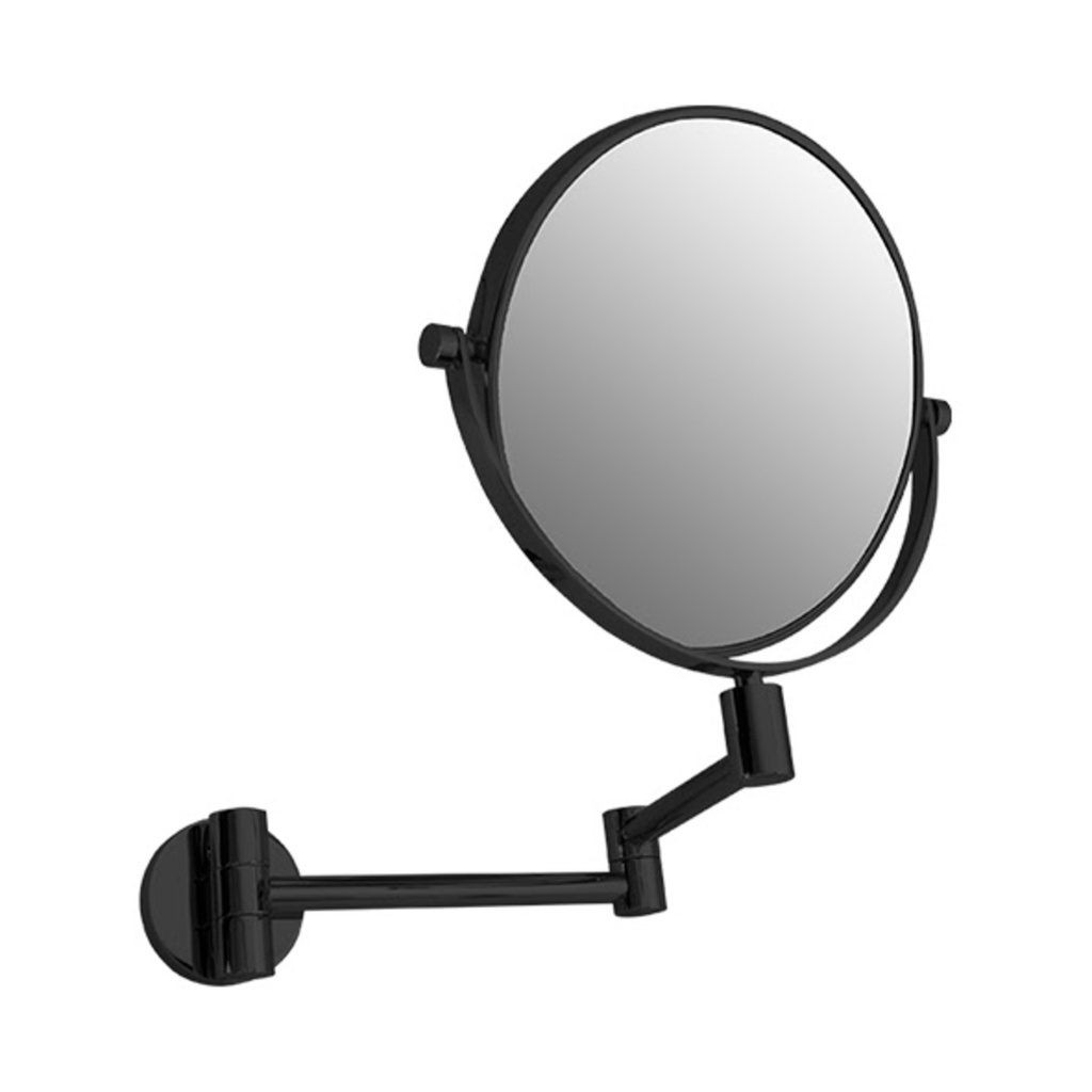 Discontinué- Miroir utilitaire mural grossissant 7x noir