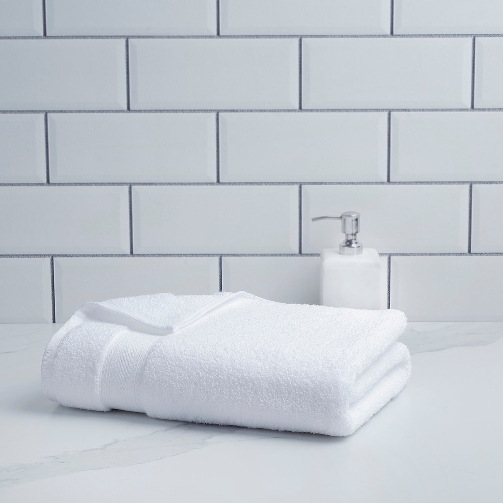Serviette coton égyptien Blanc Bain 27x52po
