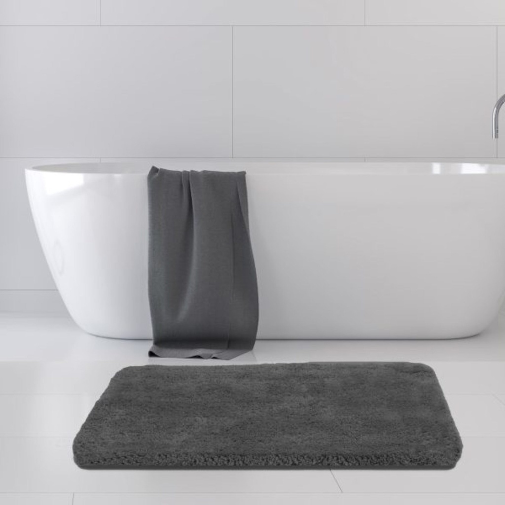 Tapis de bain premium 24 x 36 gris foncé