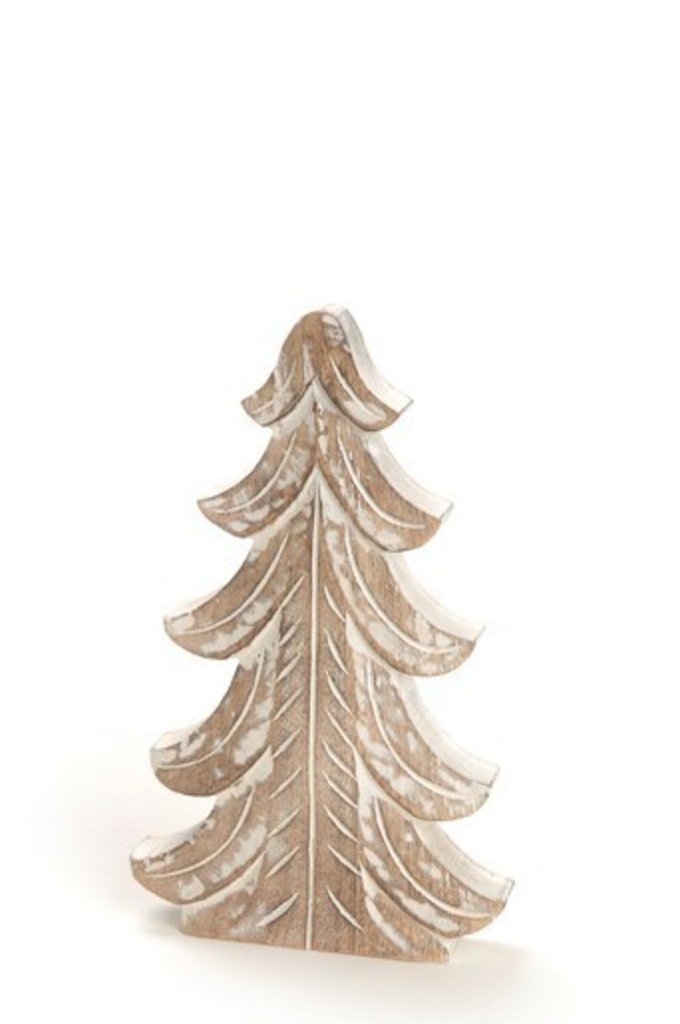 Petit sapin en bois 16po blanc