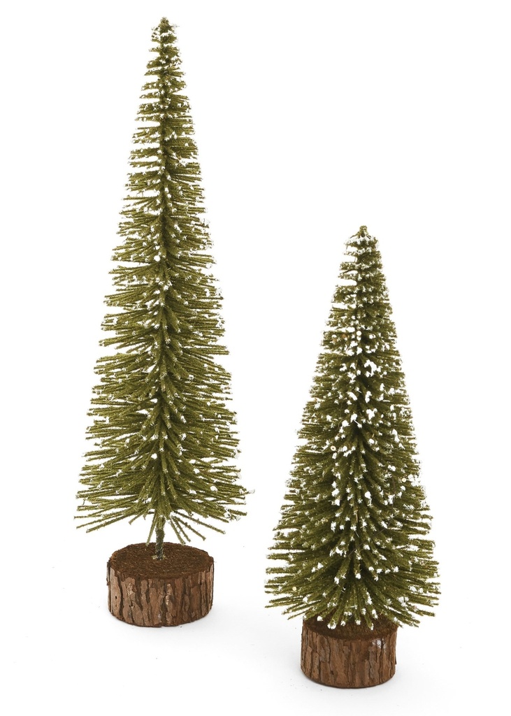 GRAND SAPIN VERT/BLANC SUR TRONC 14H