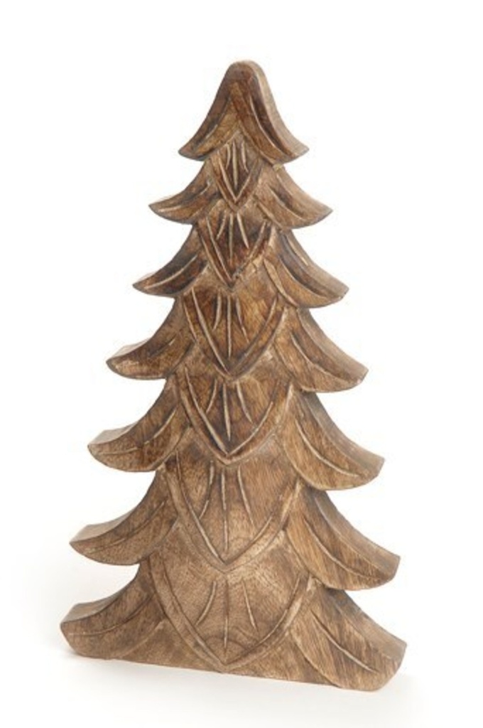 Grand sapin en bois 16po brun