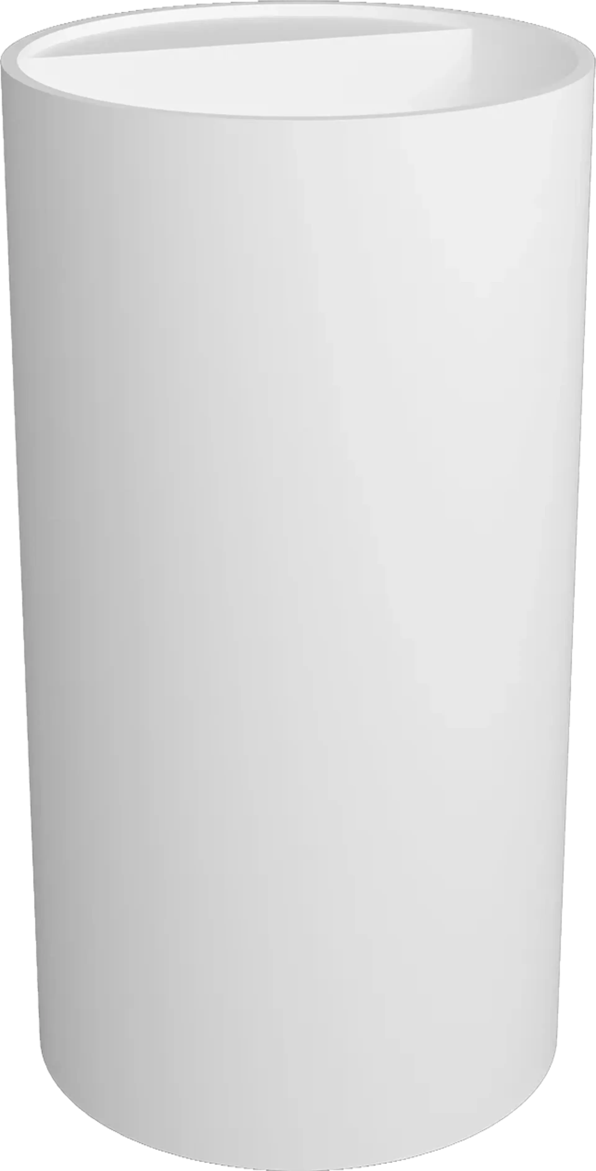 D-Demo lavabo sur pied sorca 18x18  1 3/8  blanc lustré
