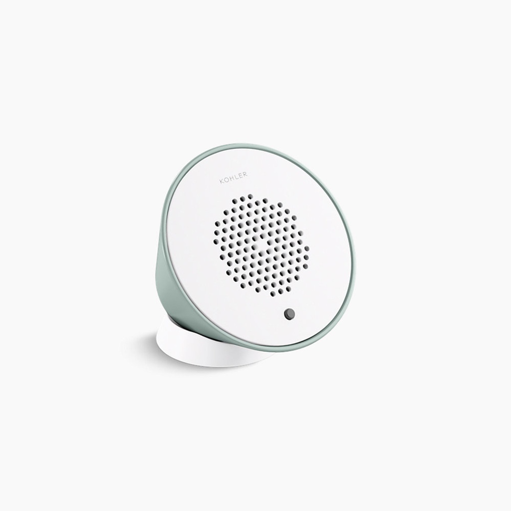 [1KO-K-9246-FBG] Discontinué - Haut parleur sans fil rechargeable pour tête de douche moxie gris/bleu retro