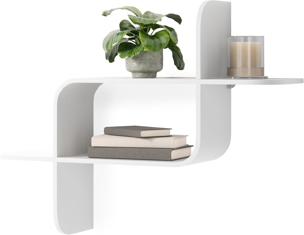 Tablette murale montage blanc
