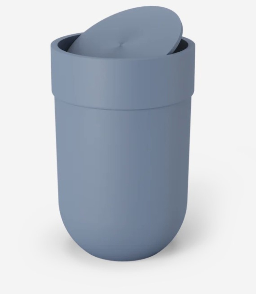 [6UB-023269-1050] Poubelle avec couvercle touch bleu clair
