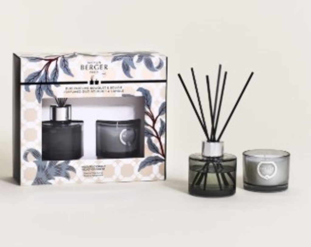 Diffuseur avec bouquet mini duo vert velours d'orient