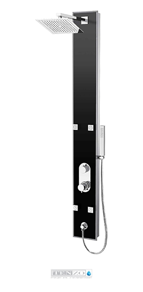 [1LBT-ETZG-53-BK] Colonne de douche evolo fini en verre noir