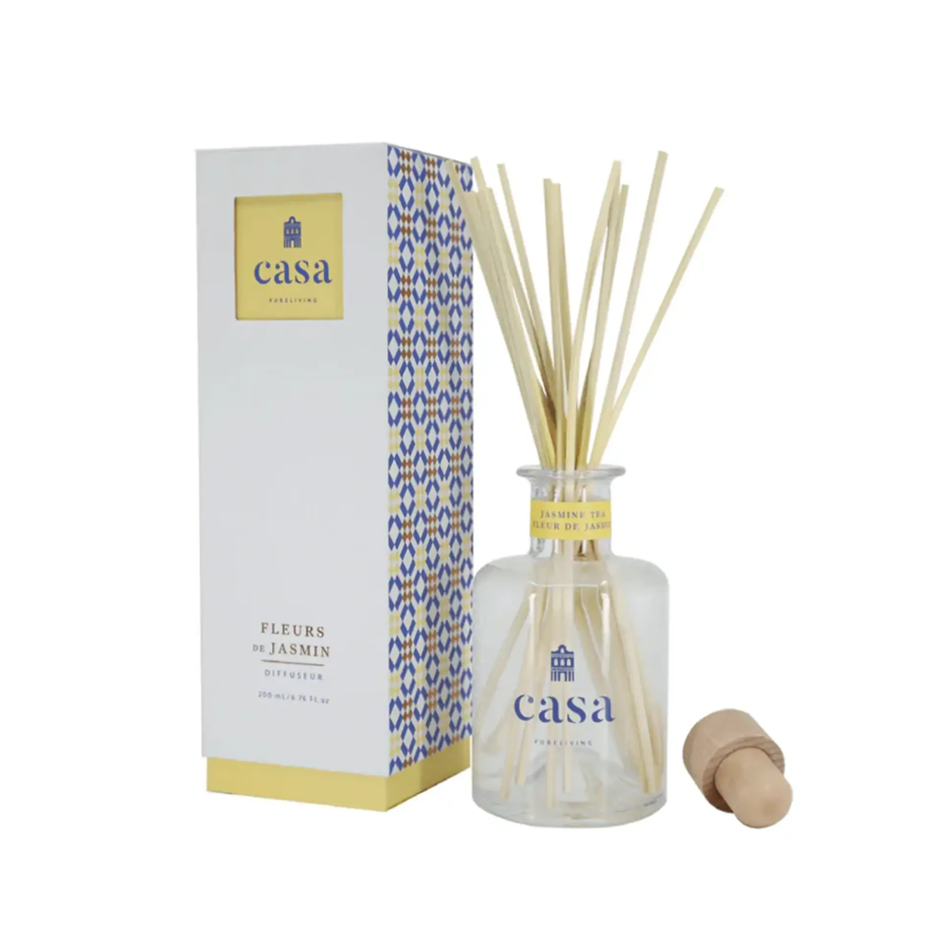 Diffuseur rotang fleurs de jasmin
