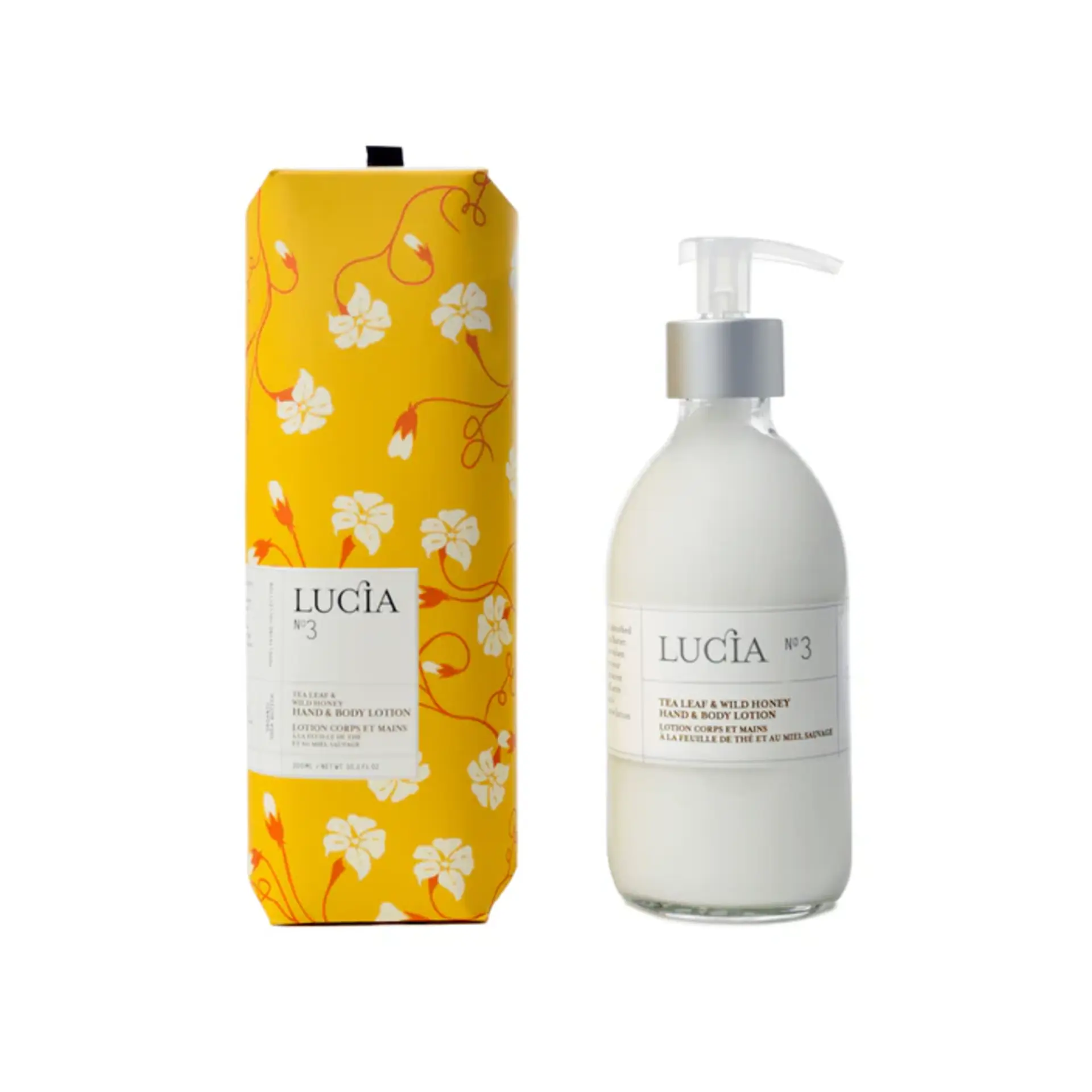 Lotion corps et main feuille de thé et miel