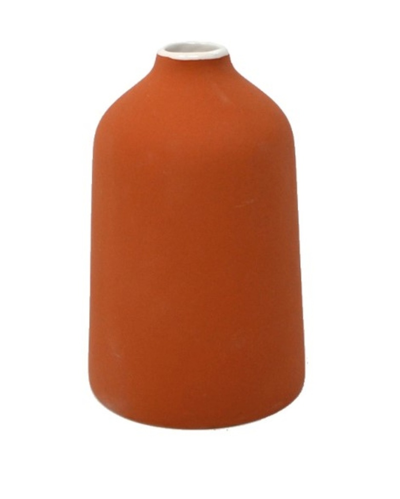 Vase mala 9,5 x 9,5 x 15 orange bruler