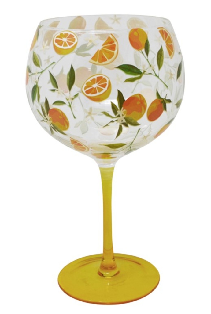 Verre avec pied 23 oz orange 11 x 11 x 20 cm