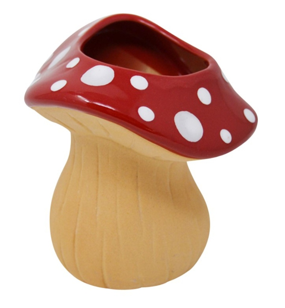 Vase champignon 12 x 12 x 10 cm rouge