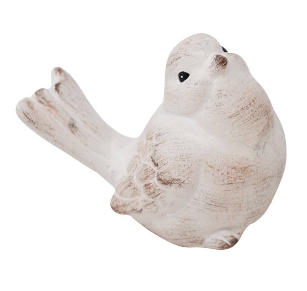 Oiseau 11,5 x 7,5 x 9,5 cm blanc