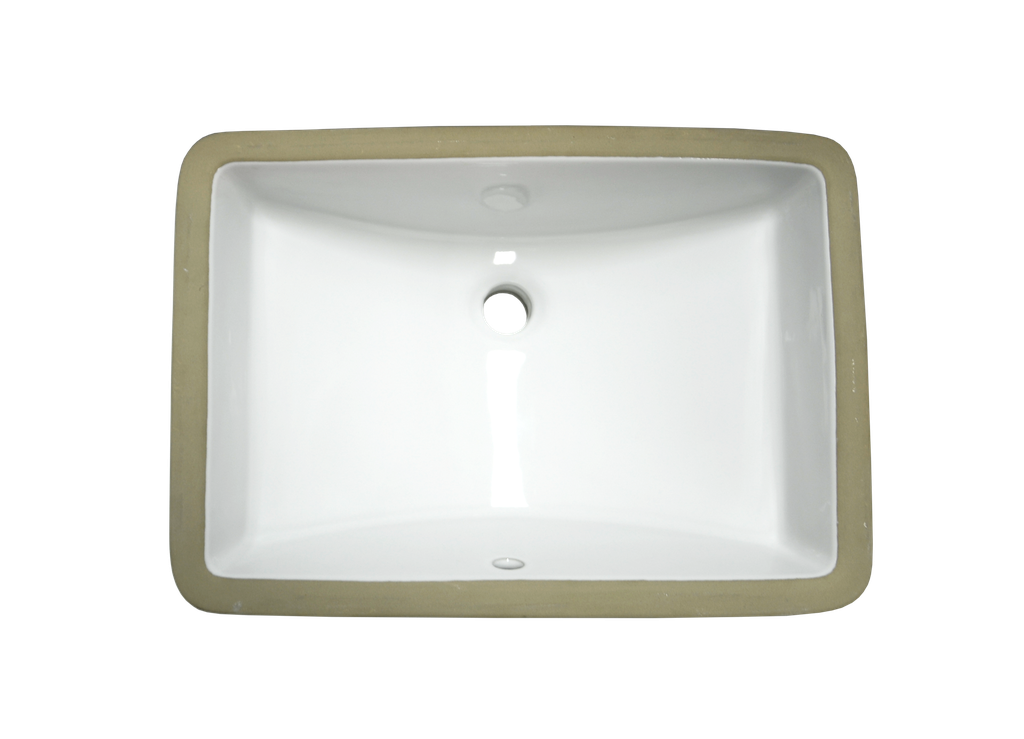 [1LIG-1811] Lavabo rect. sous-plan avec trop-plein, blanc