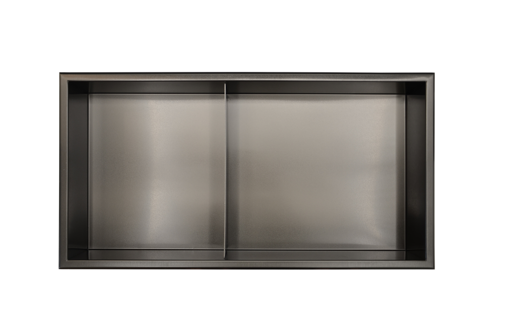 Niche tablette 25x13x4 stainless fumeÌ