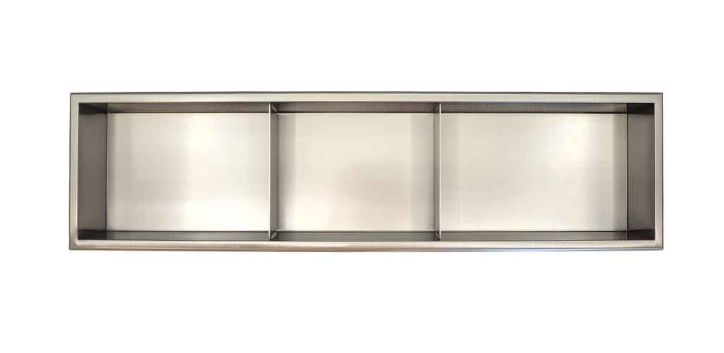 [1LIG-WNT3709-4] Niche triple verticale 37x9x4 stainless