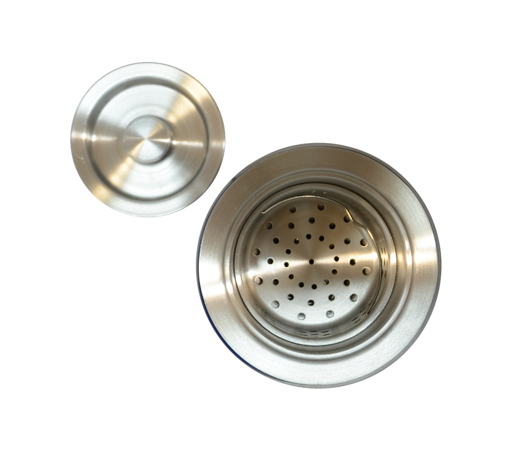 [1LIG-SP114-M3-01-CHROME] Crépine de luxe avec panier en stainless