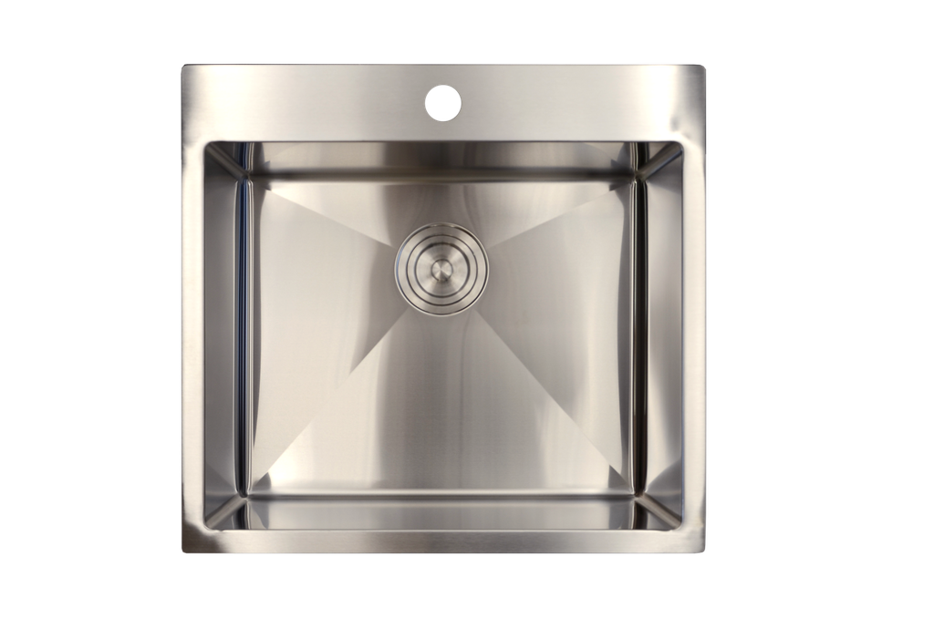 [1LIG-TSR2220] Evier inox 22 x 20-1/2 sur/sous plan avec grille et crepine panier de luxe