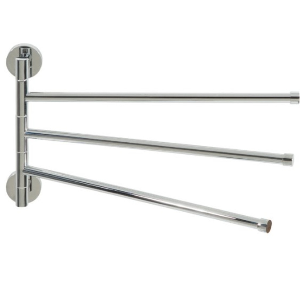[1LO-2624DH-3MB] Discontinuée - barre a serviette triple pivotante noir mat