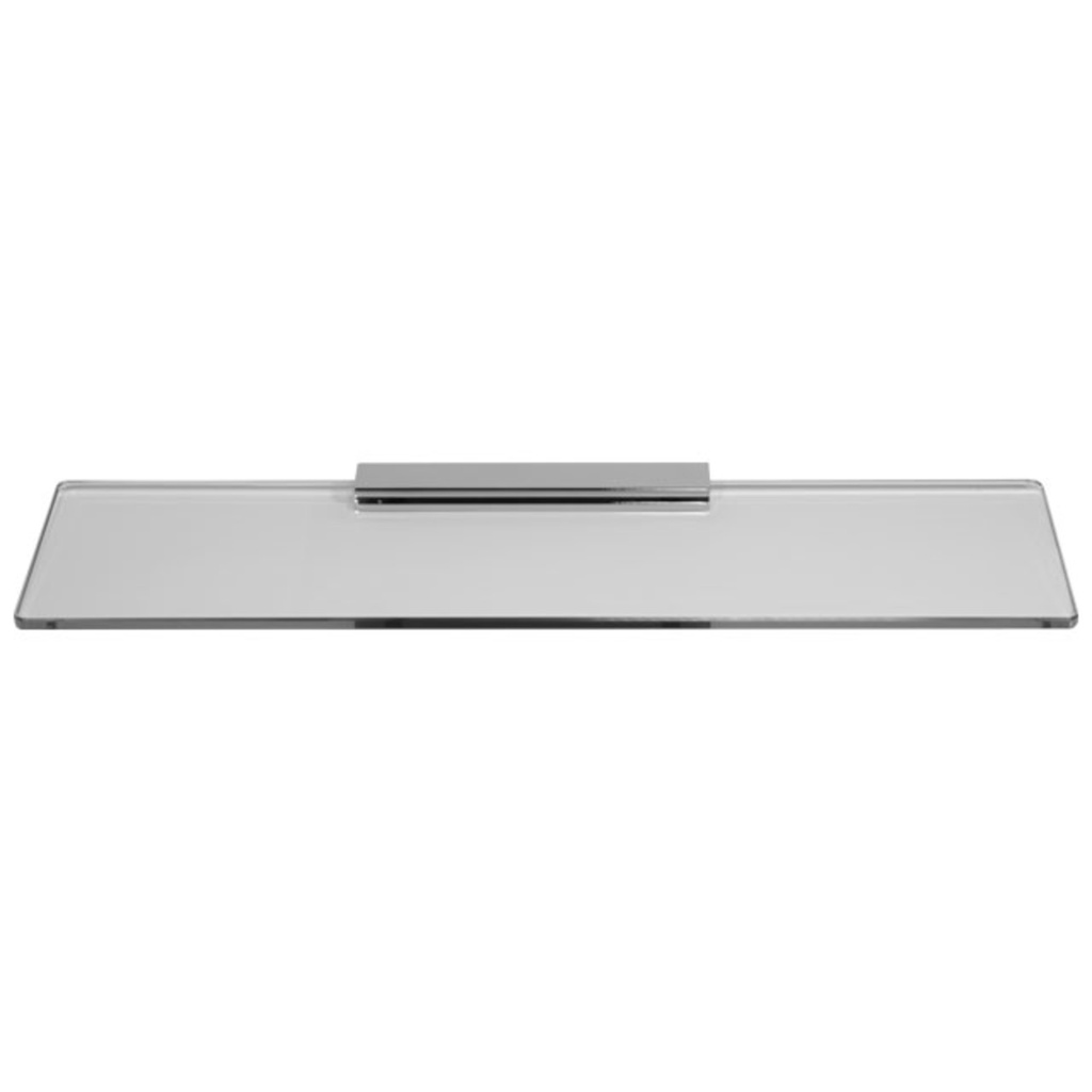 [1LO-E1287C] d- tablette murale simple eaton en verre/chrome