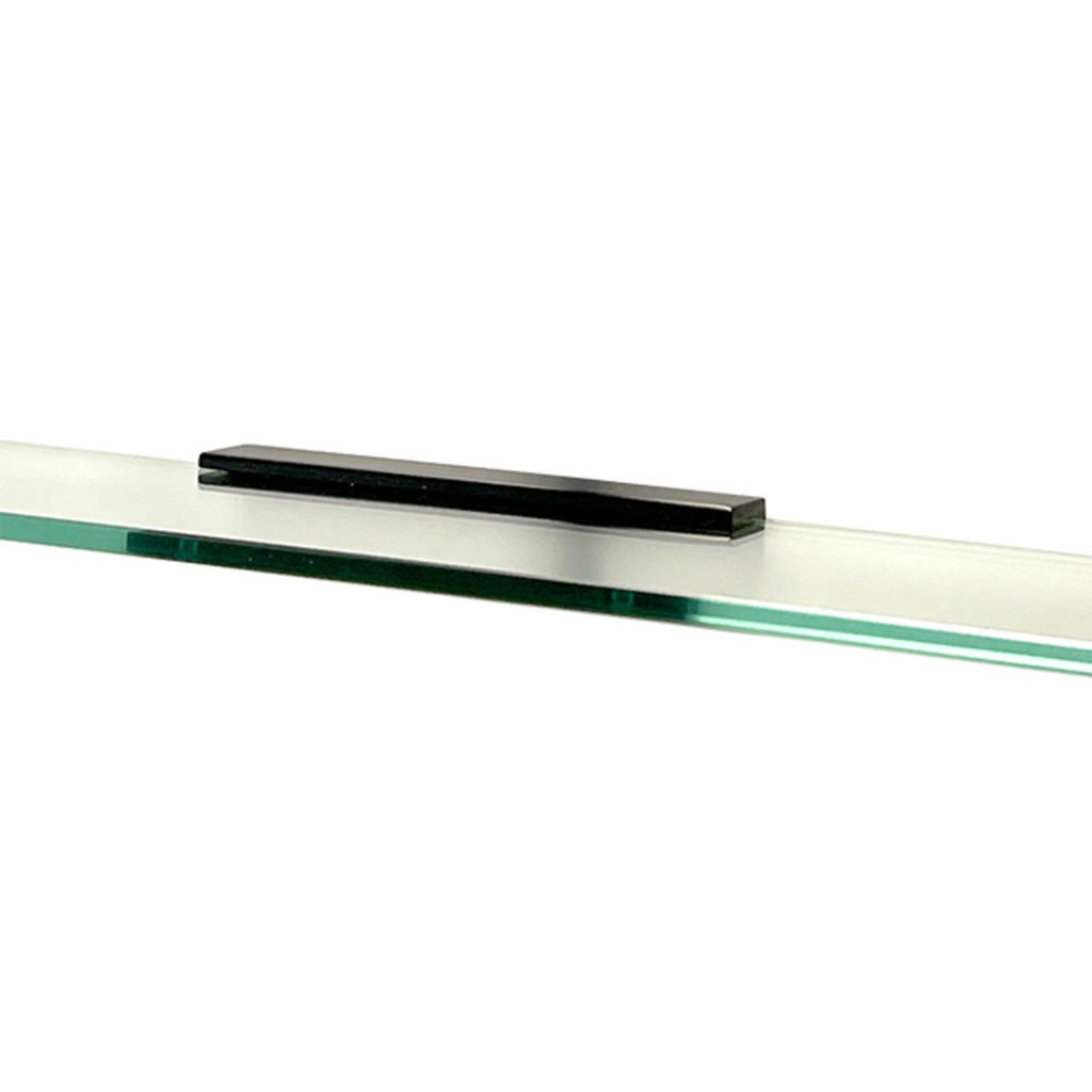 [1LO-E1287MB] d- tablette murale simple eaton en verre/noir mat