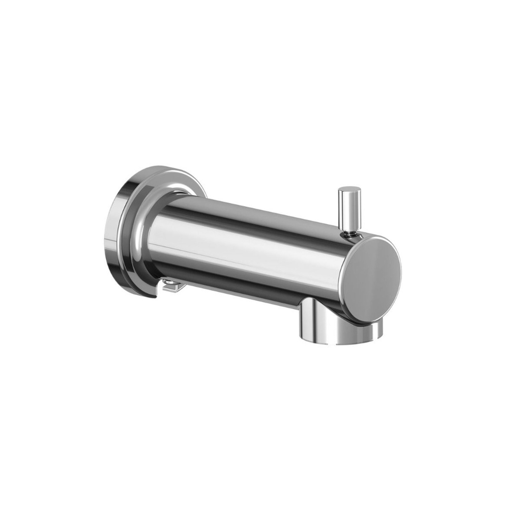 Bec de bain rond avec inverseur chrome