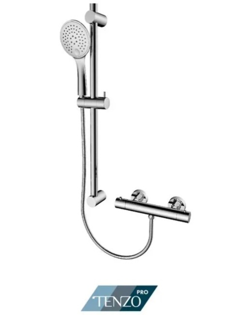 Ensemble de douche externe thermostatique 2 mcx chrome