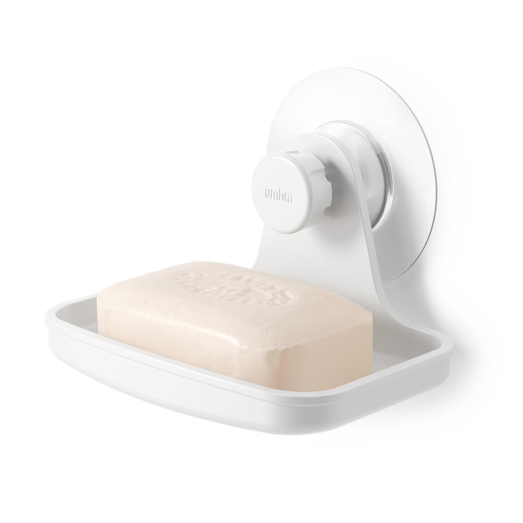 Porte-savon flex 13 x 10 x 9 avec ventouse à succion blanc