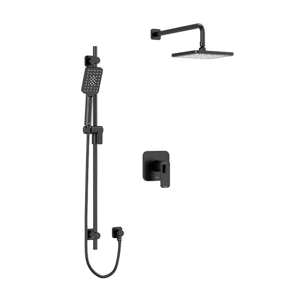 Finition de douche equinox thermo/pression equilibre noir