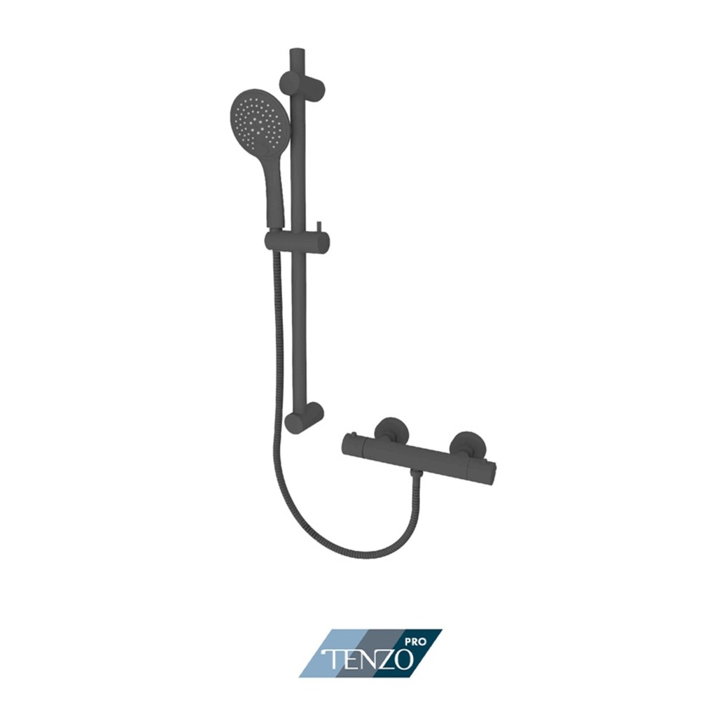 [1LBT-TEX109-10822-MB] Ensemble de douche externe thermostatique 2 mcx noir
